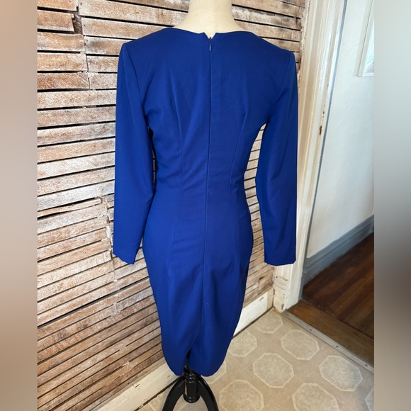 Custom Pinup Dress w Matching Cape in Royal Blue - Picture 4 of 10